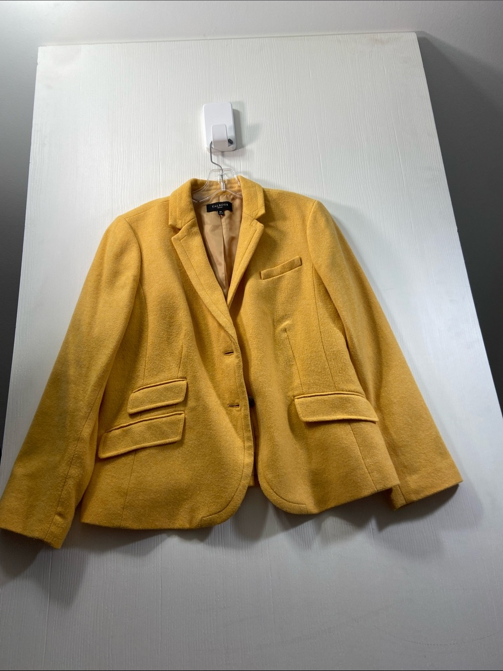Talbots Marigold Yellow Wool Blend Blazer Size 16P Petite